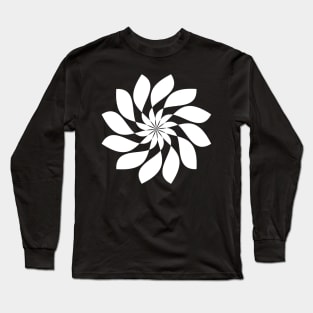 Large White Flower Long Sleeve T-Shirt